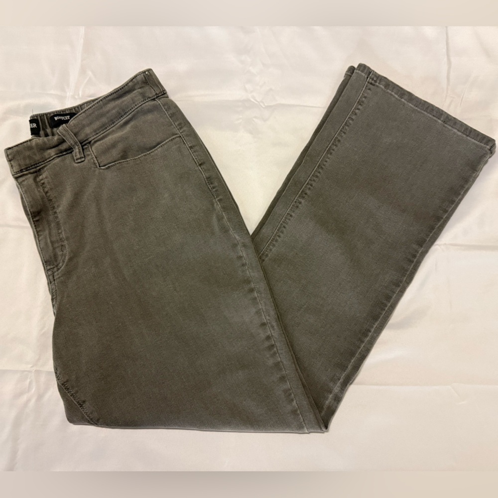 Susan Graver Stretch Denim Bootcut Classic Jeans Grey